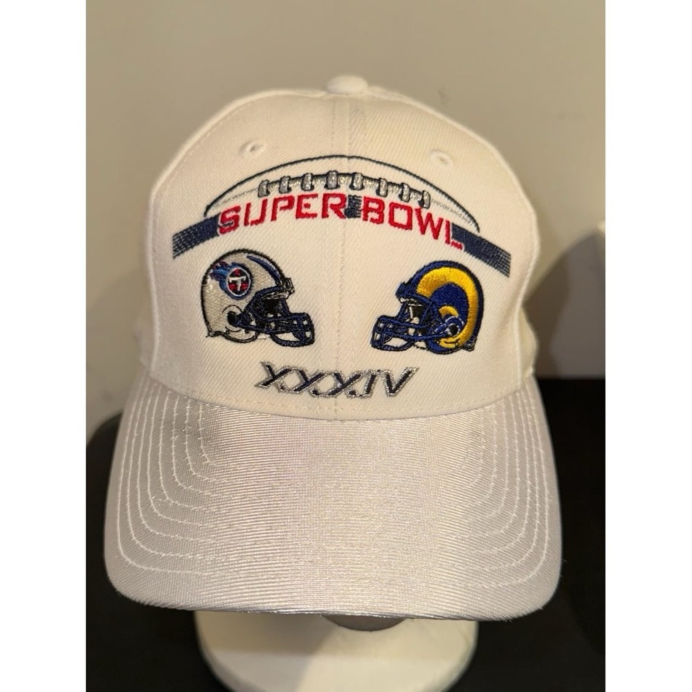 Vintage Y2K Logo Athletic Super Bowl XXIV Tennessee Titans St Louis Rams Hat Cap